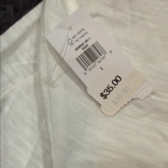 Banana Republic Soft Wash White Crew Neck T-Shirt - Picture 4 of 5